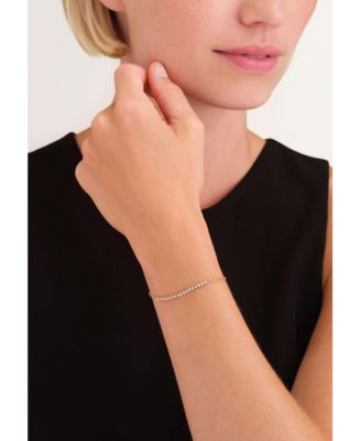 Tennis Bracelet In 14K Yellow Gold Plated Stainless Steel