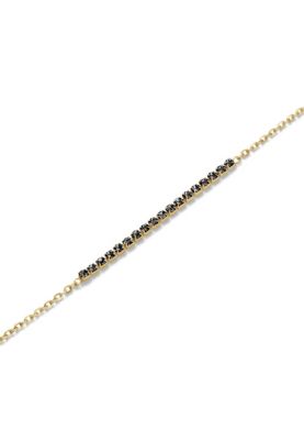 Tennis Bracelet In 14K Yellow Gold Plated Stainless Steel