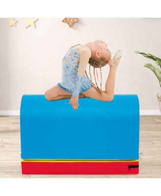 Mailbox Tumbling Mat Gymnastics Vaulting Box with Detachable Mat and Carrying Handle