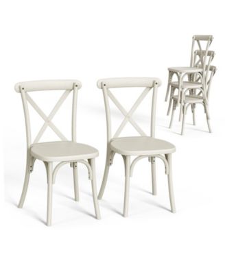 2 piece X- back Garden Plastic Folding Chair