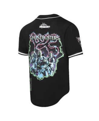 Men's Black Ghostbusters The Team Baseball Jersey