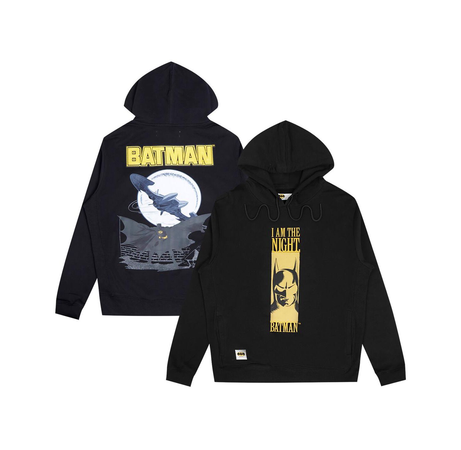 Men's Black Batman Comics I Am The Night Pullover Hoodie