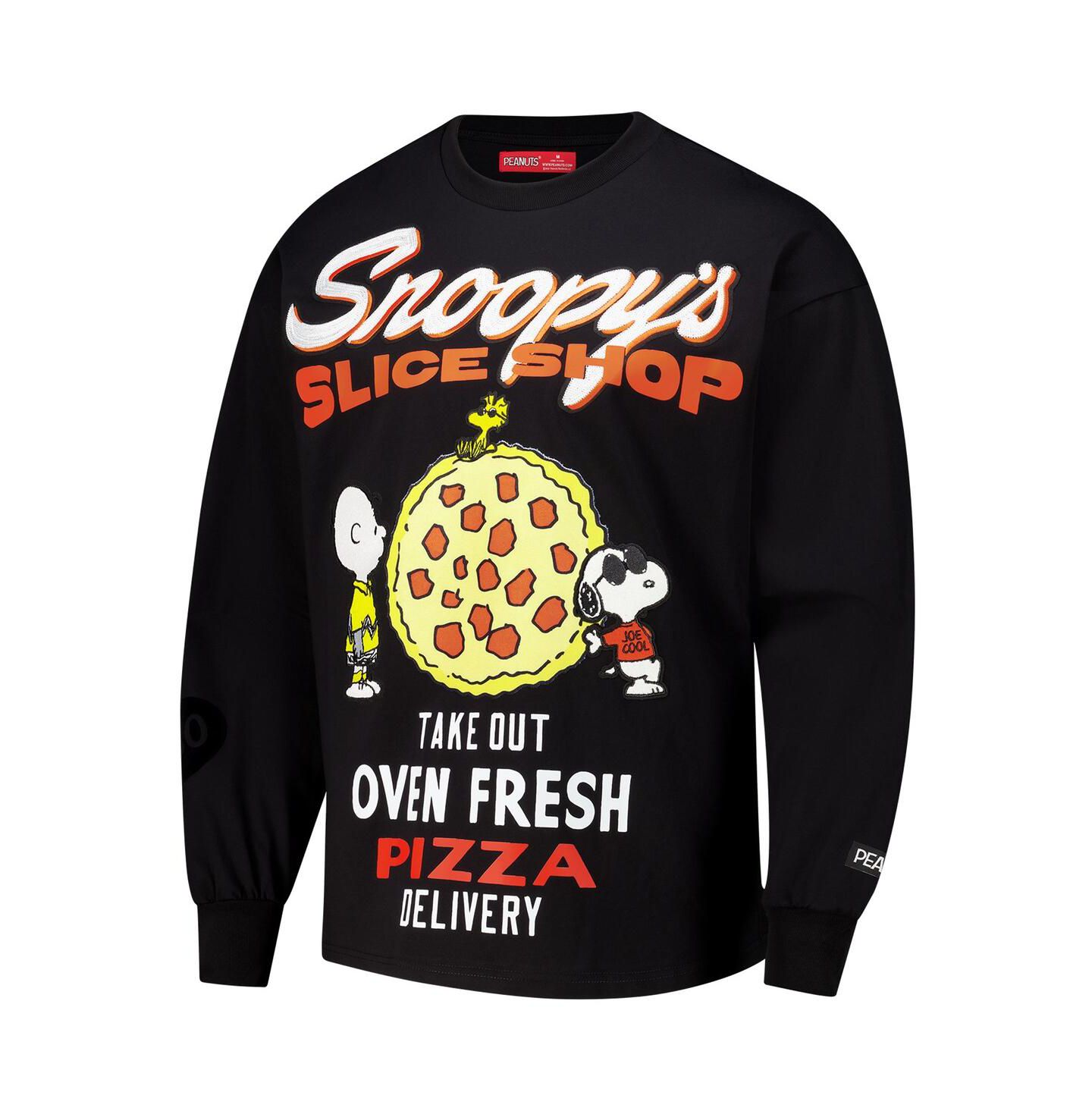 Мужская футболка Freeze Max Black Peanuts Drop Shoulder Long Sleeve — фото 3