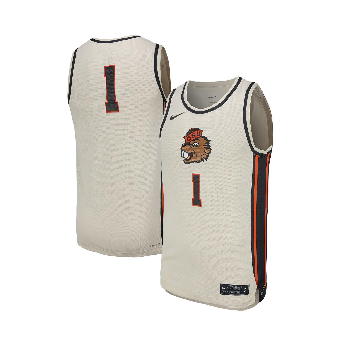 Мужской топ Nike Natural Oregon State Beavers Replica Basketball Jersey — фото 1