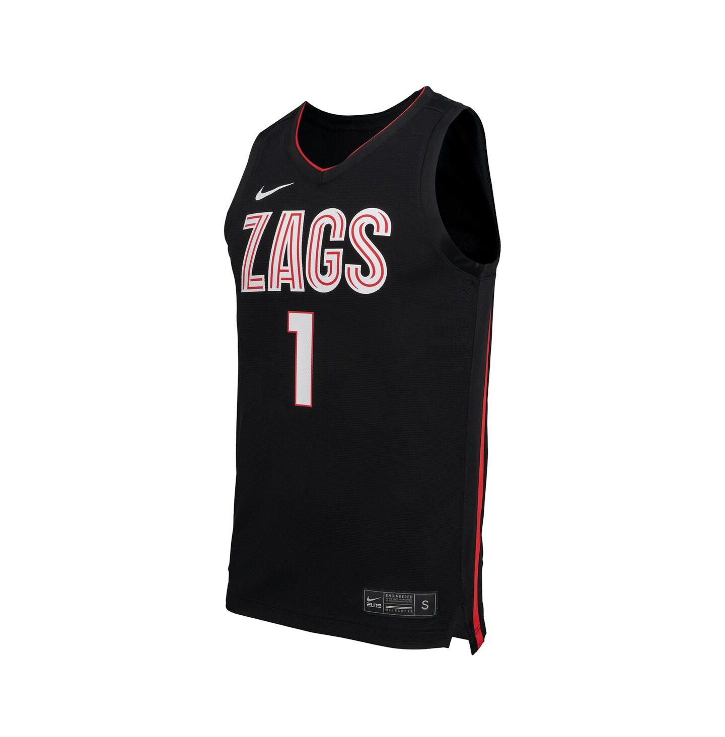 Мужской топ Nike Black Gonzaga Bulldogs Replica Basketball Jersey — фото 2