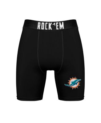 Men's Miami Dolphins Primary Crew Socks Boxer Briefs Combo Pack