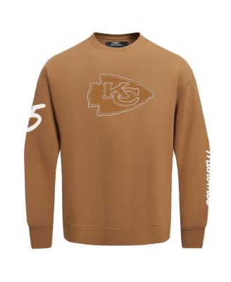 Men's Patrick Mahomes Brown Kansas City Chiefs Pullover Crewneck Sweatshirt