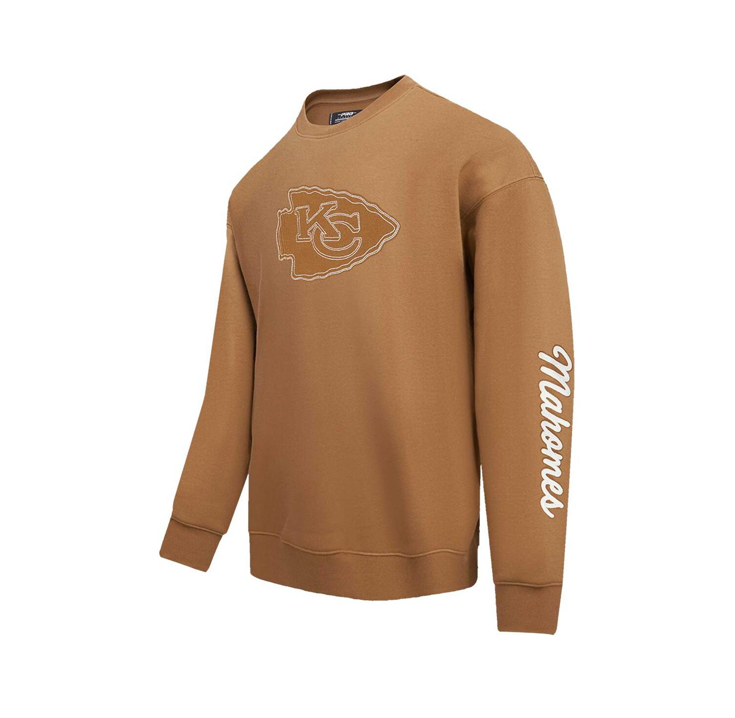 Men's Patrick Mahomes Brown Kansas City Chiefs Pullover Crewneck Sweatshirt