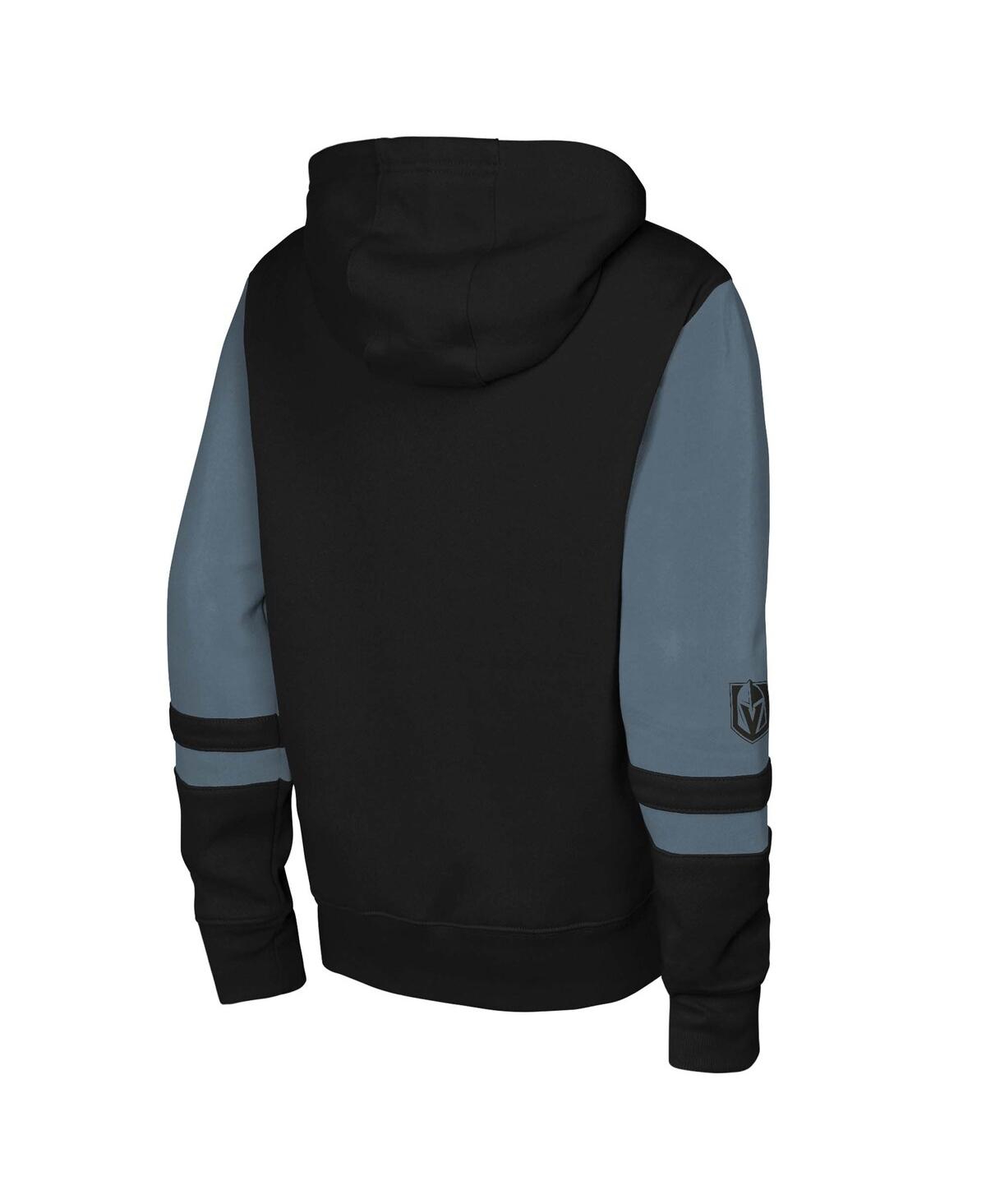 Outerstuff Big Boys And Girls Black Vegas Golden Knights Face Off Full-zip Hoodie In Black
