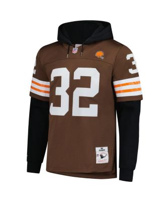 Men's Jim Brown Cleveland Browns Player Name Number Hoodie Legacy Jersey