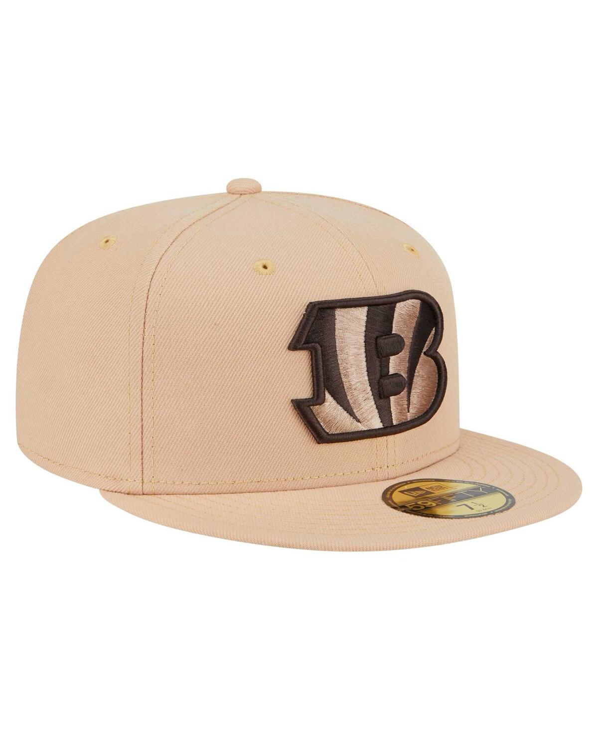 New Era Men's Tan Cincinnati Bengals Candied Pecan 59FIFTY Fitted Hat