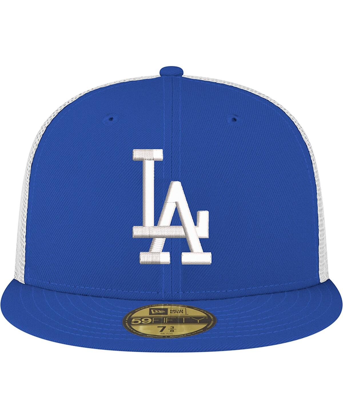 New Era Men's Royal Los Angeles Dodgers Team Color 59fifty Trucker Fitted Hat In Royal
