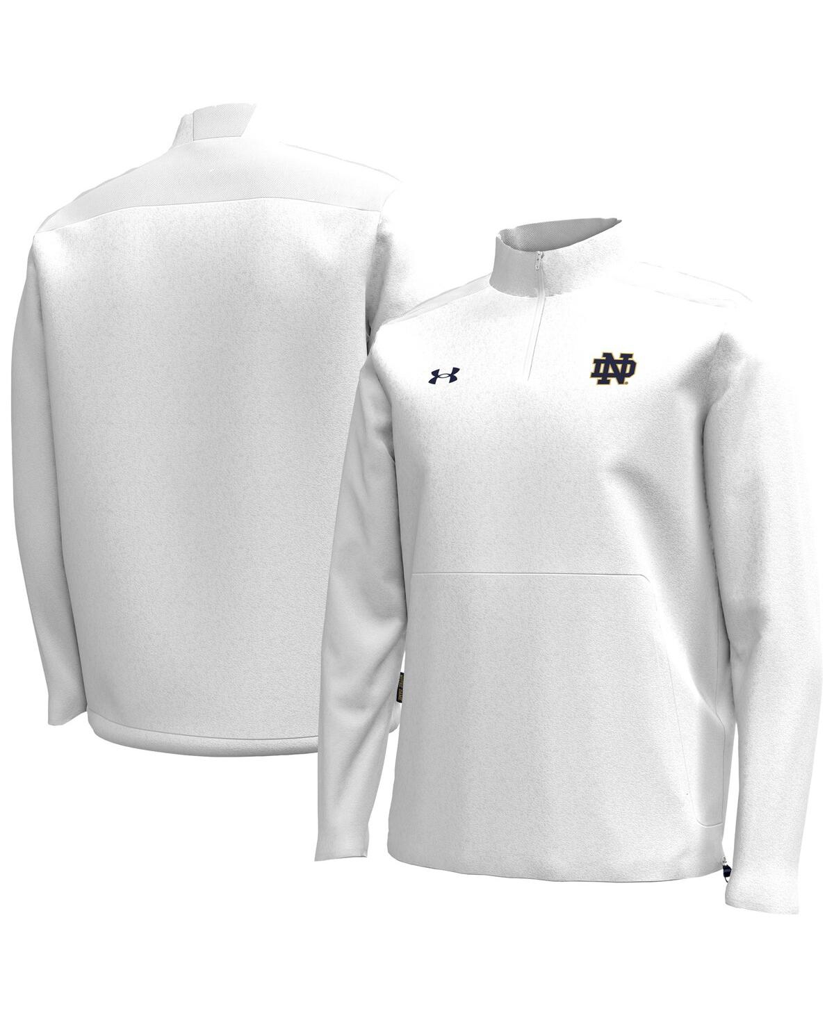 Men's White Notre Dame Fighting Irish Motivate Quarter-Zip Performance Jacket - White