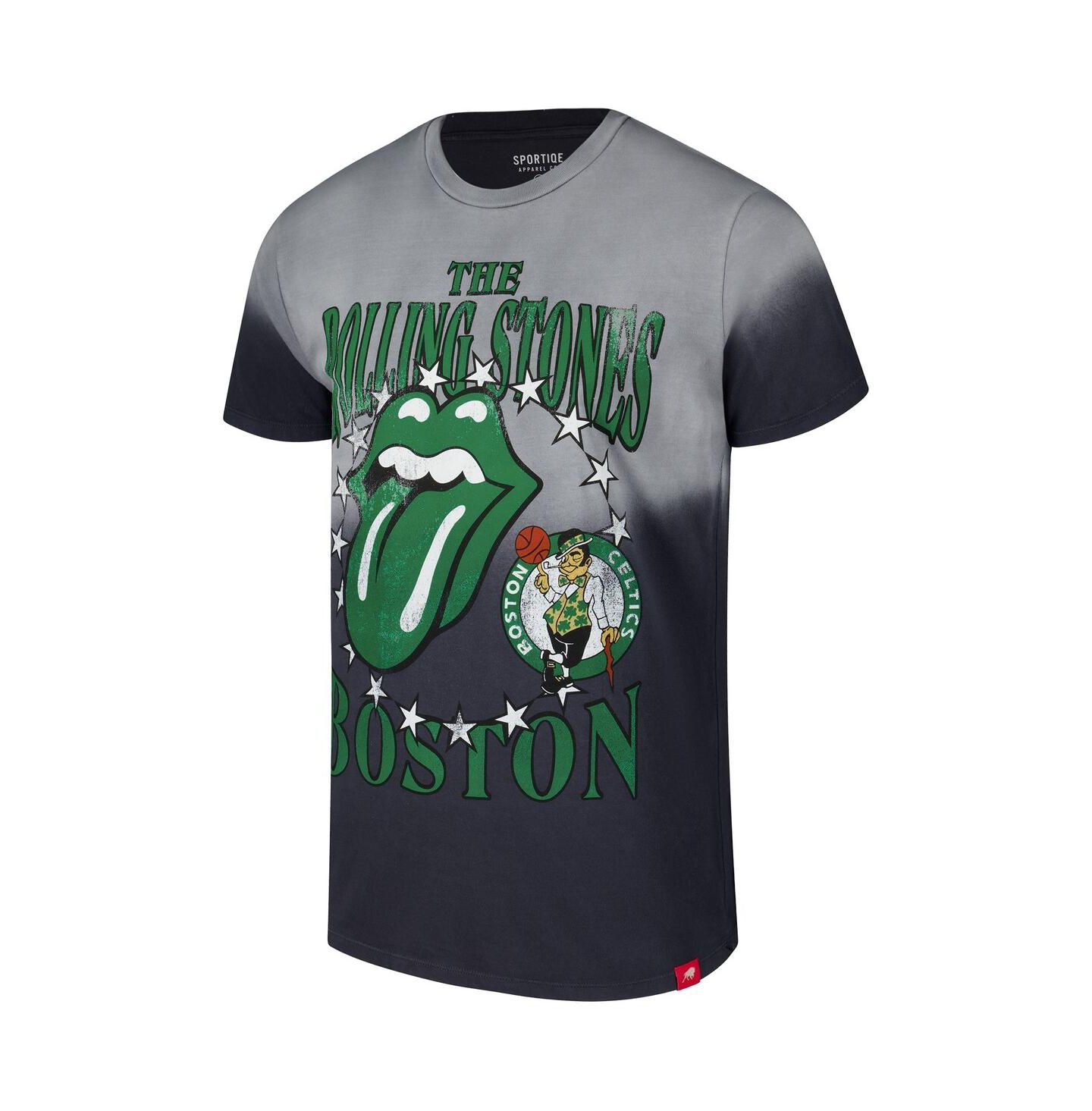 Футболка Sportiqe Gray Rolling Stones x Boston Celtics Bingham Collab — фото 2