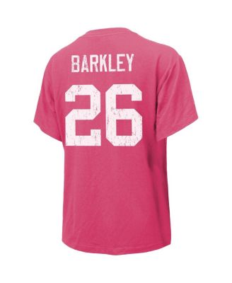 Women's Saquon Barkley Pink Philadelphia Eagles Name Number T-Shirt