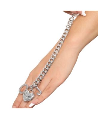 Toggle Bracelet with Crystal Heart Charm