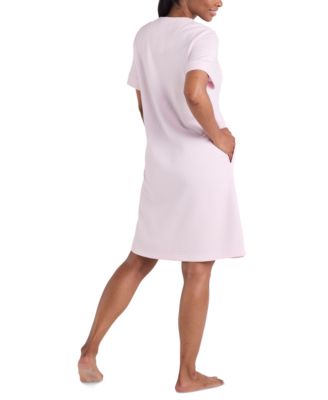 Women's Short-Sleeve Zip-Front Robe