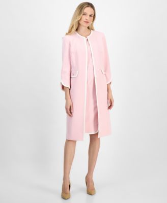 Womens Sheath Dress Long Stretch Crepe Jacket