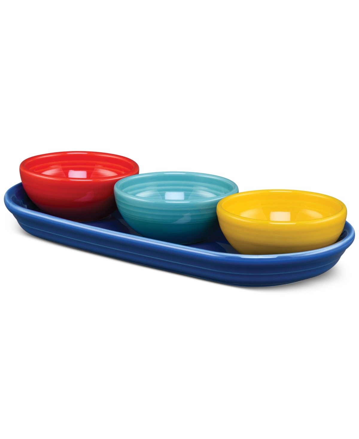 Fiesta Vibrant Mixed Colors 4 Pc. Condiment Set In Vibrant Mixed Colors