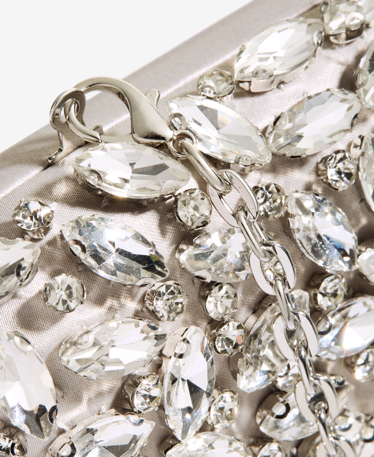 Inc International Concepts East West Embellished Small Minaudiere, Exclusively At Macy's In Alf Silver Metallic