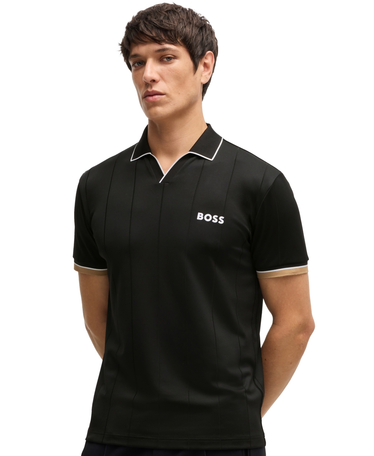 HUGO BOSS BOSS BY HUGO BOSS MEN'S FOUR-WAY STRETCH ACTIVE SLIM-FIT POLO 
