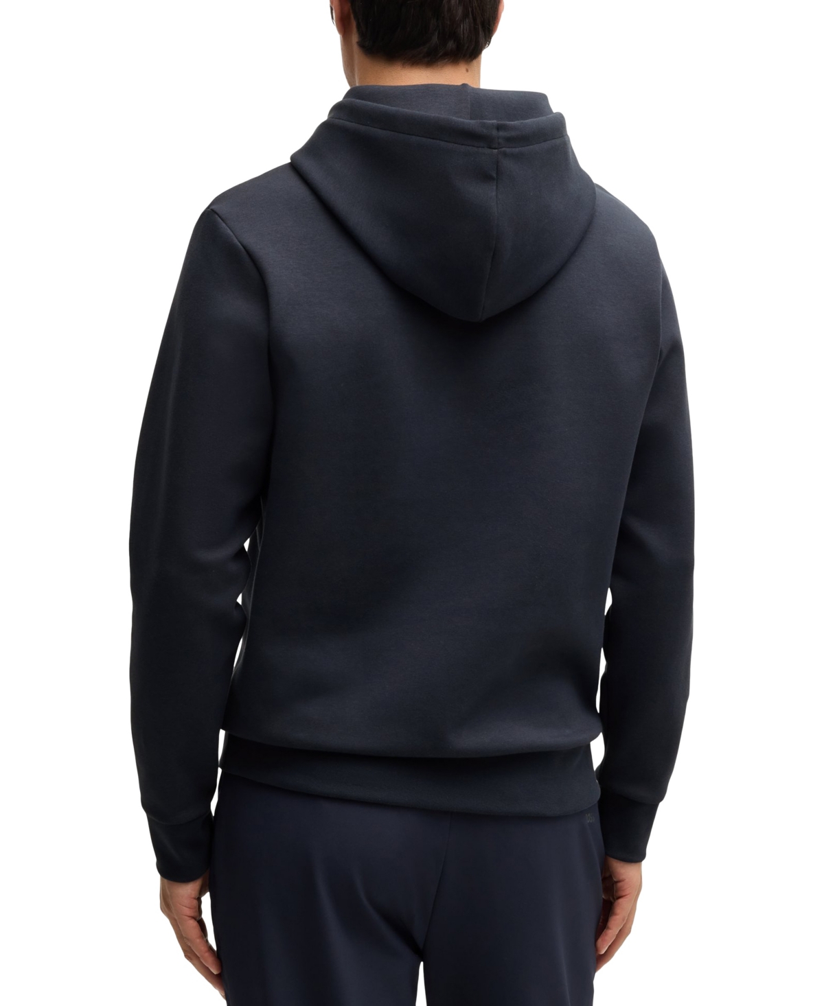 Hugo Boss Boss By  Men's Regular-fit Logo Print Hoodie In Dark Blue