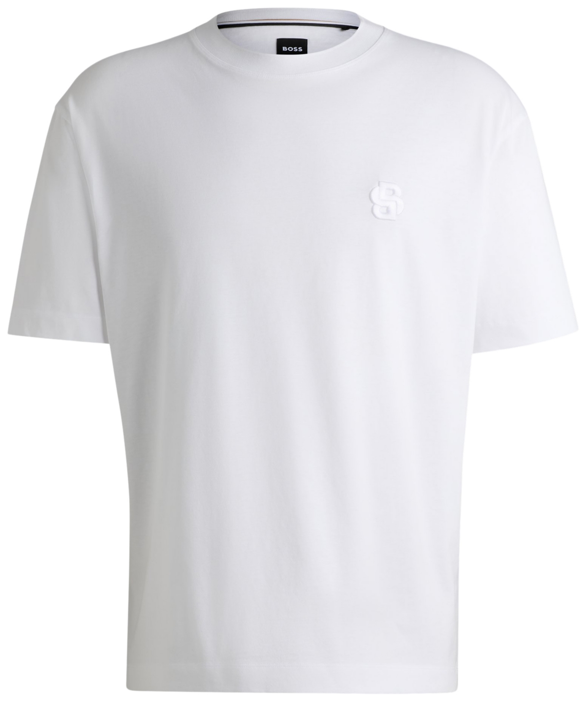 Hugo Boss Boss By  Men's Double B Monogram Relaxed-fit T-shirt In White