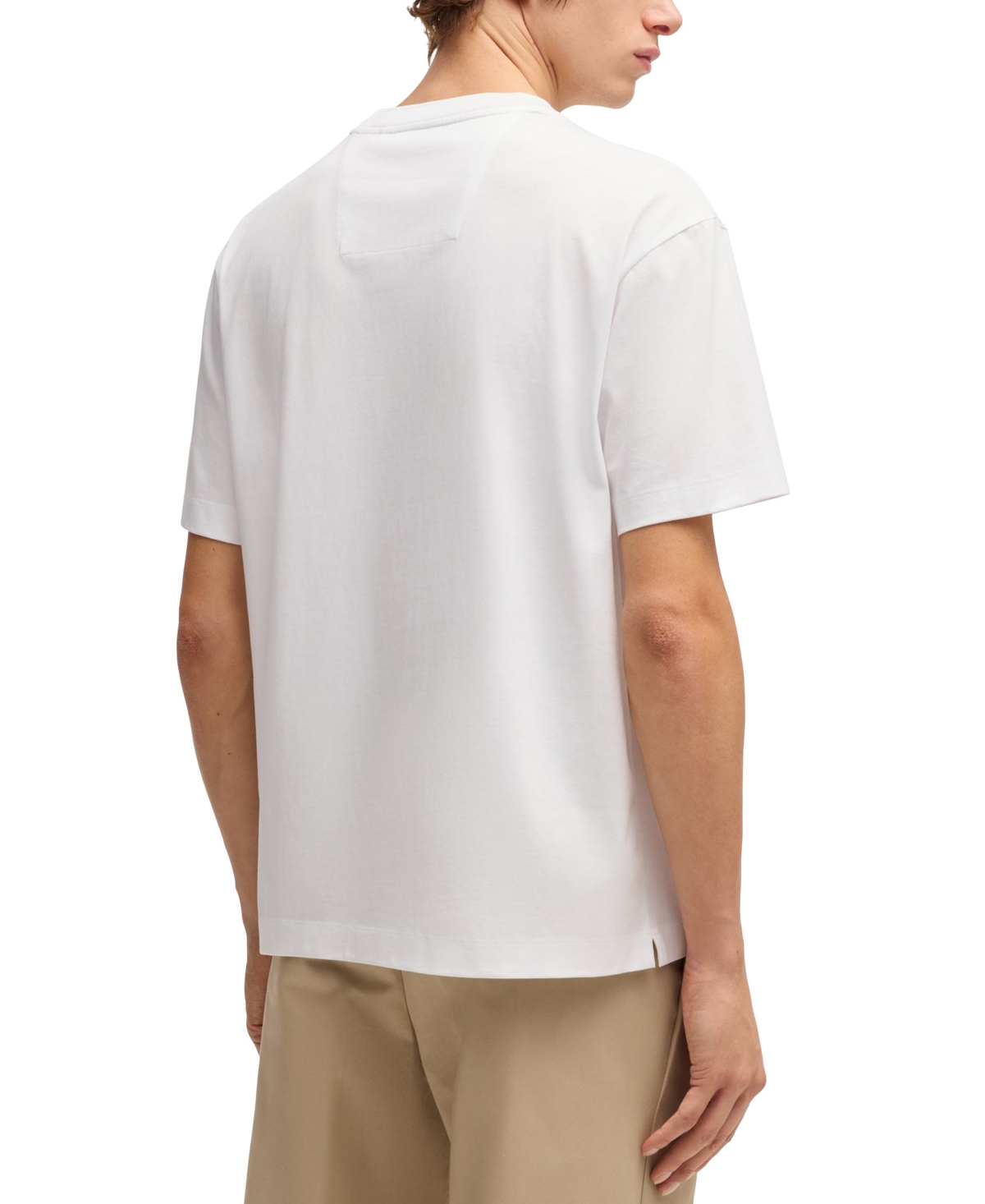 Hugo Boss Boss By  Men's Double B Monogram Relaxed-fit T-shirt In White
