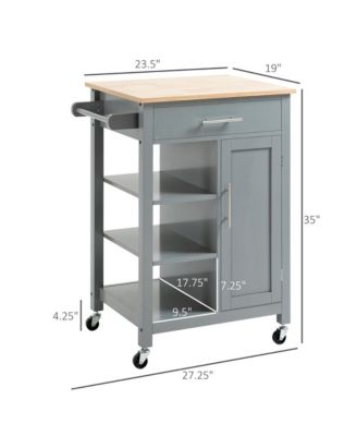 Compact Kitchen Island Cart on Wheels for Convenient and Mobile Kitchen Storage