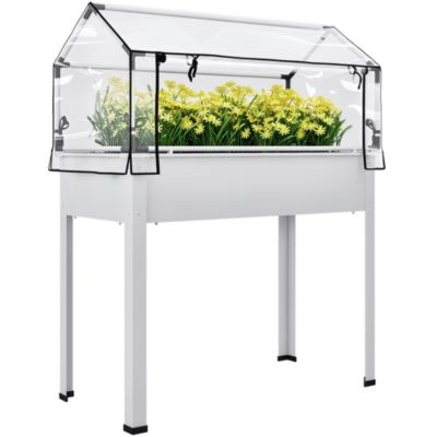 Raised Garden Bed with house Cover, Dark