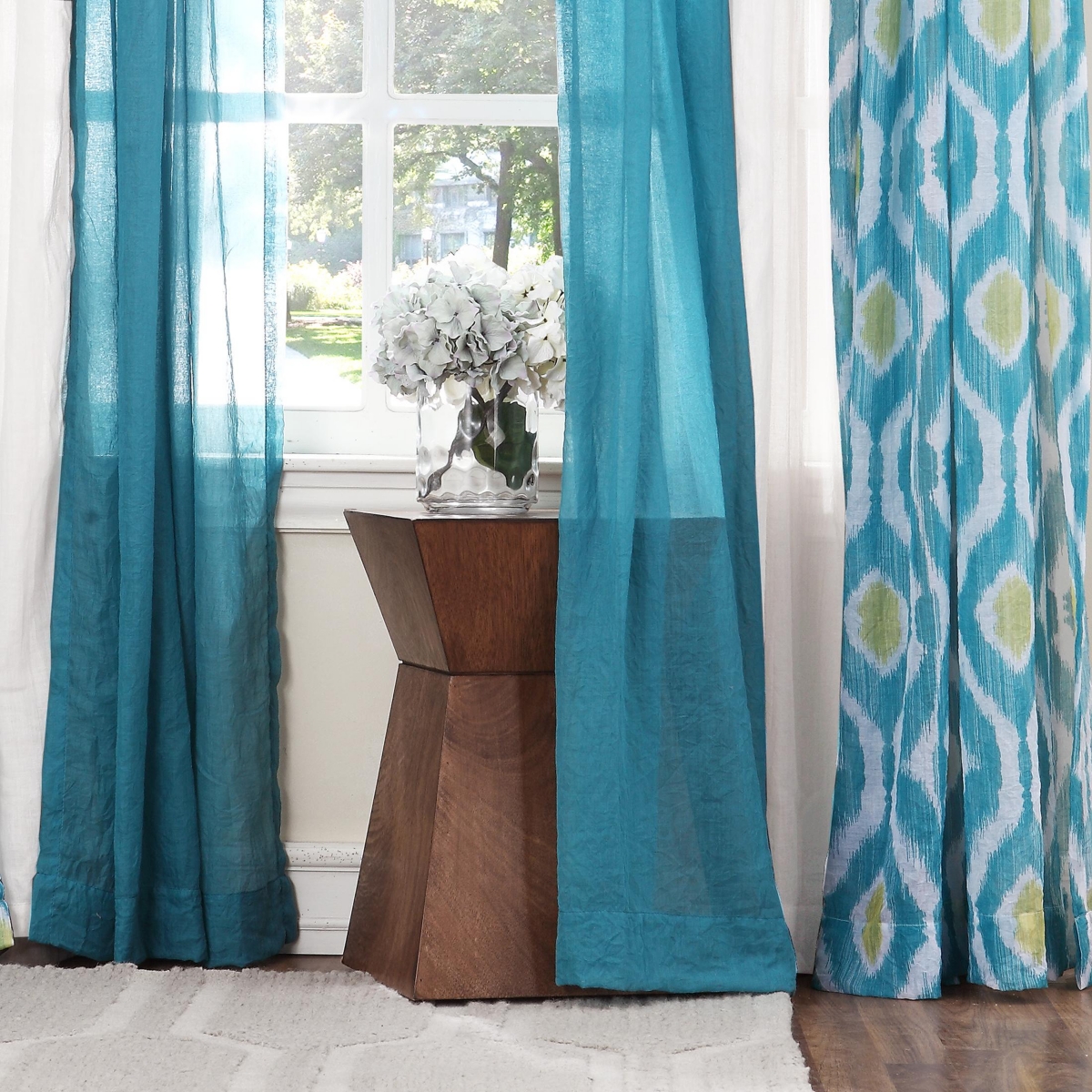 Silvia Crushed Texture Semi-Sheer Rod Pocket Curtain Panel