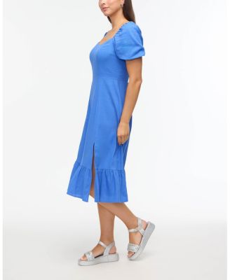 Women s Sweetheart Neckline Flounce Dress