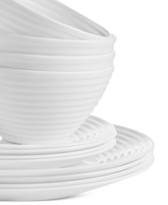 Opal Glass Spiral 12 Pc. Dinnerware Set, Service for 4, Exclusively at Macy's