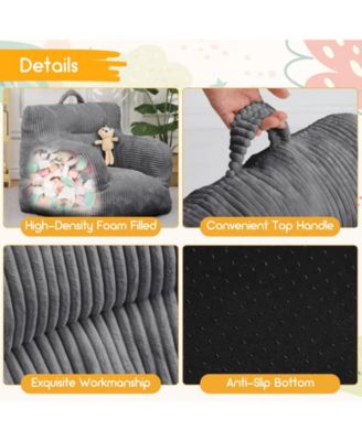 Kids Bean Bag Chair, Comfy Toddler Sofa, Soft Corduroy Lazy Chair for Boys and Girls, for Gaming, Reading, and Napping