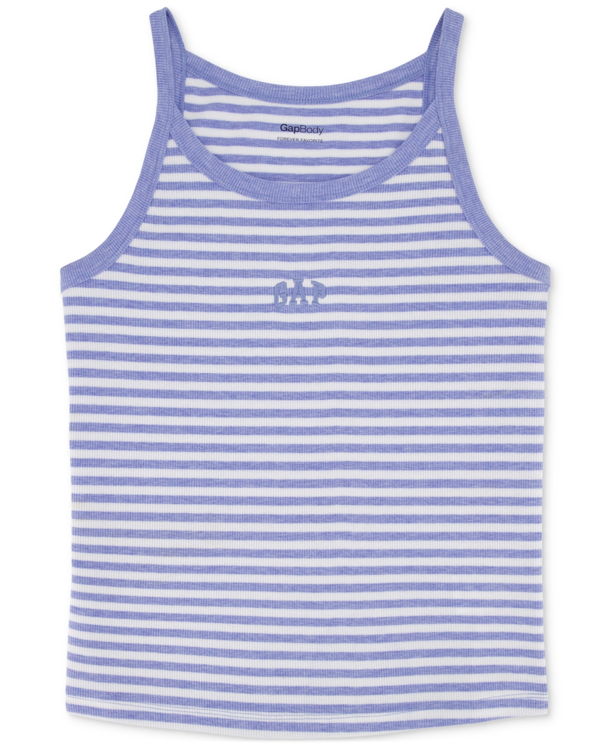 Shop Gap Women's Striped Halter-neck Sleeveless Pajama Top In Blue Stripe