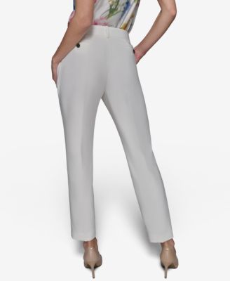 Women's Pleated Straight-Leg Pants