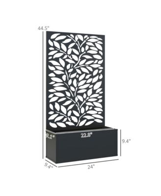 Garden Box with Privacy Panel, Outdoor Planter Box for Garden