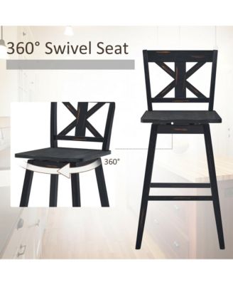 4-Pc. 29'' Swivel Counter Height Bar Stools with Footrest