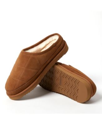 Men's Fireside by Grafton Quilted Genuine Shearling Clog Slipper