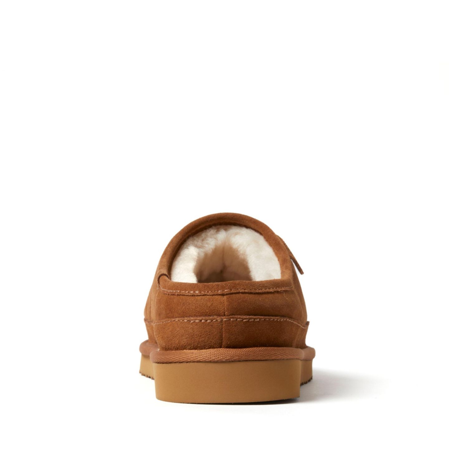 Мужские сабо Dearfoams Fireside by Grafton Quilted Genuine Shearling Clog Slipper, цвет: Каштановый — фото 2