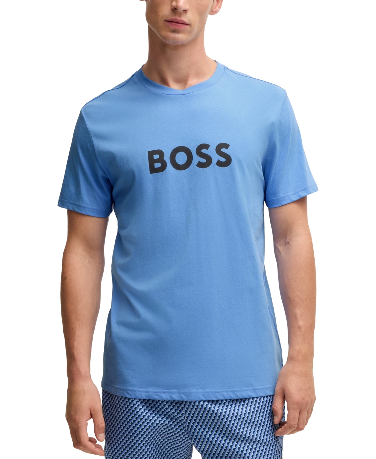Boss by Hugo Boss Men's Uv Protection Regular-Fit T-Shirt - Open Blue