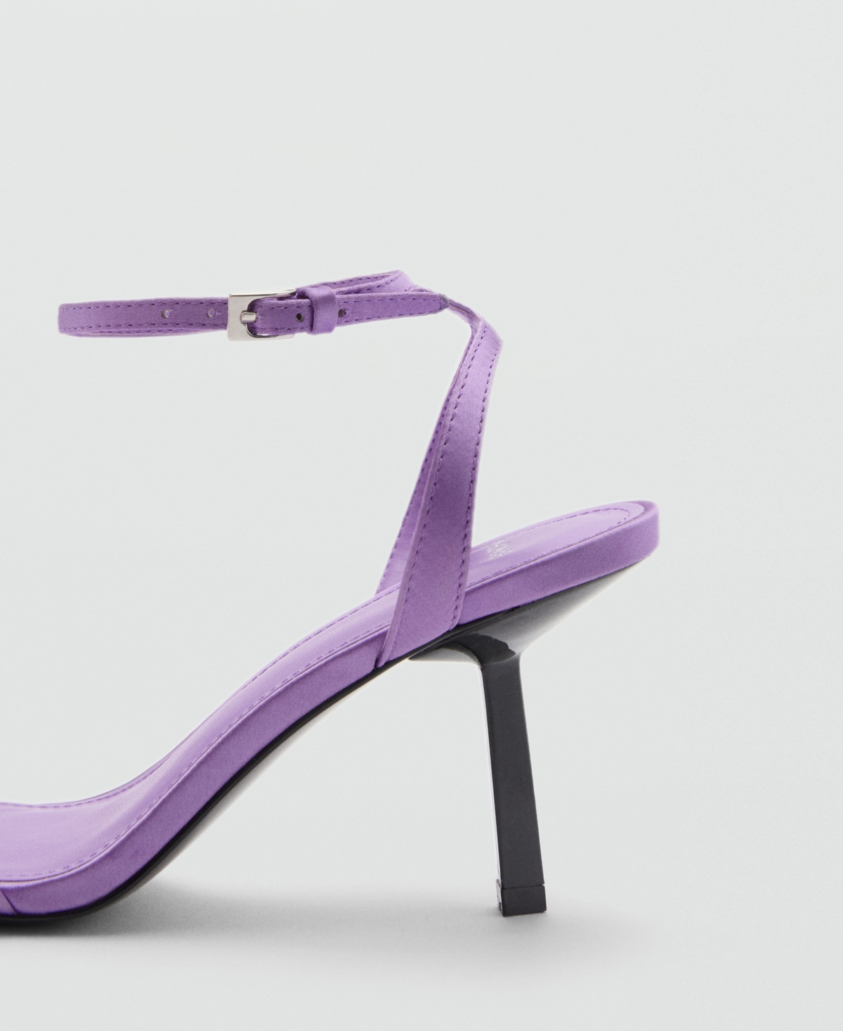Shop Mango Women's Square Toe Heeled Sandals In Lilac