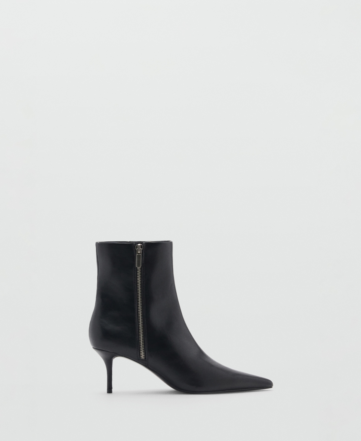 MANGO WOMEN'S ZIPPER DETAIL POINTED BOOTS 
