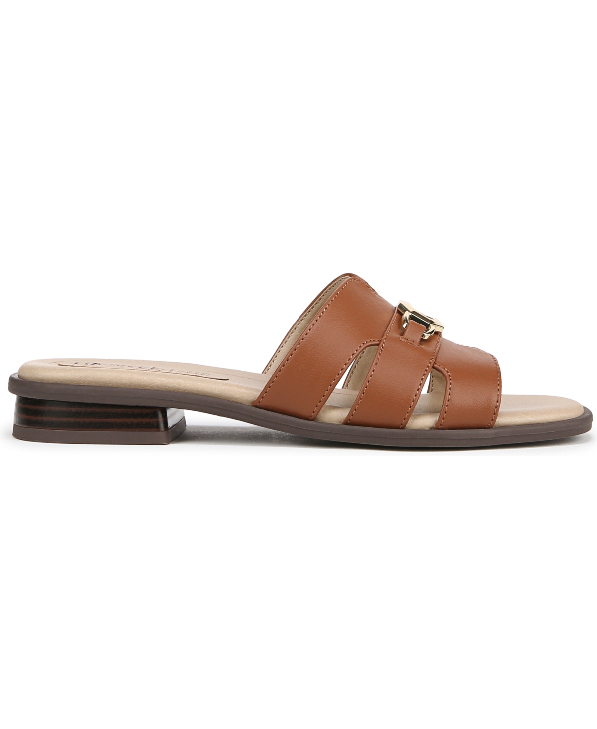 LIFESTRIDE WOMEN'S ROYALTY BIT SQUARE OPEN TOE SLIDE SANDALS 
