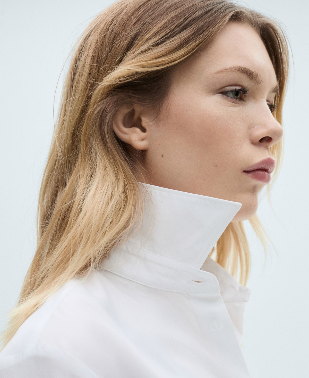 Mango Women's Regular Cotton Lyocell Blend Shirt