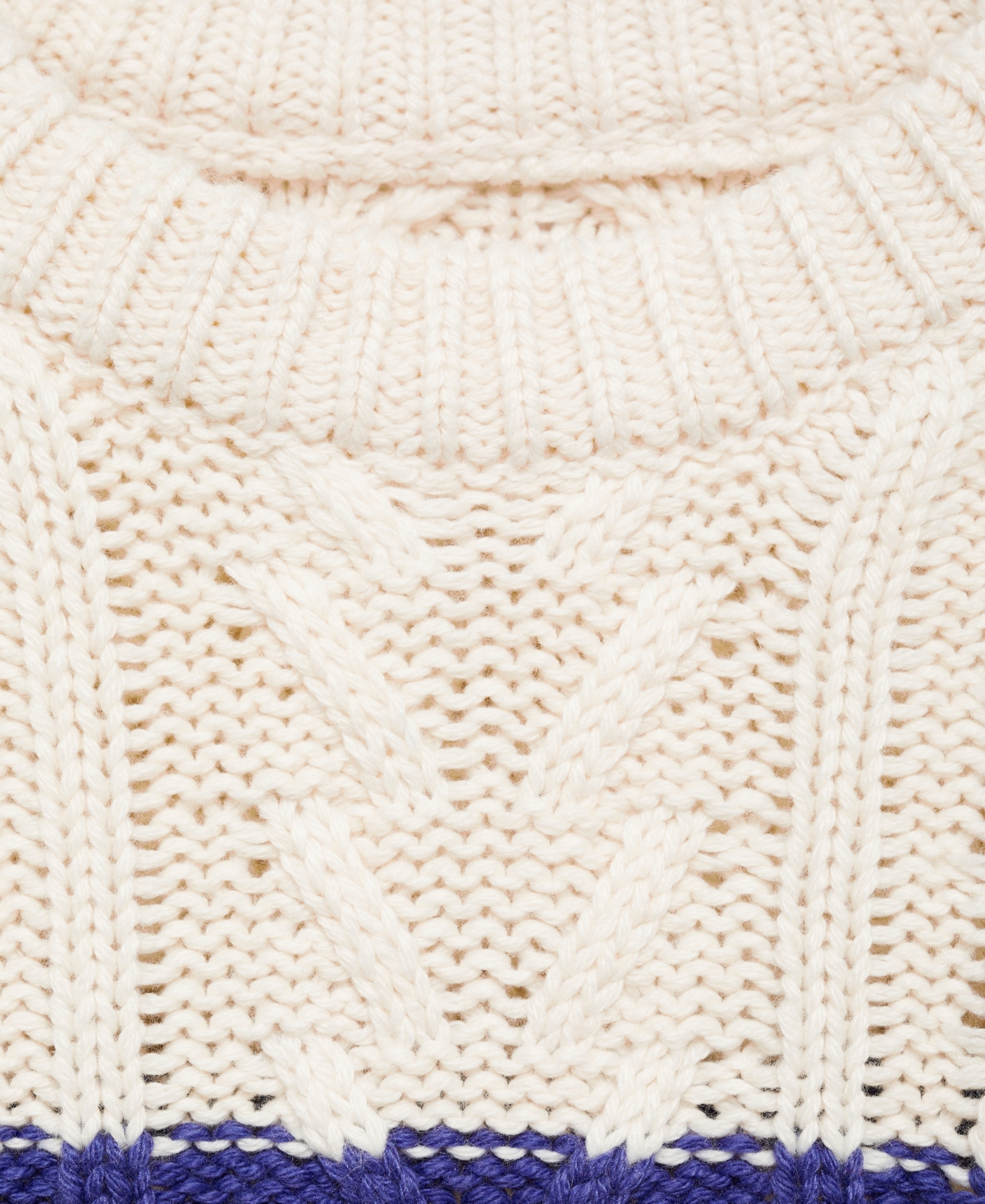 Mango Women's Striped Braided Sweater In Ecru