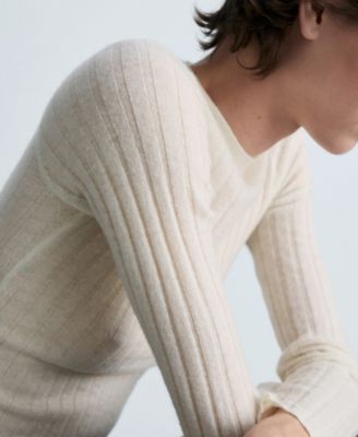 Women's Ribbed Round Neck Sweater