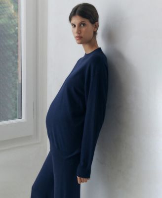 Women's Cotton-Linen Round Neck Knitted Sweater