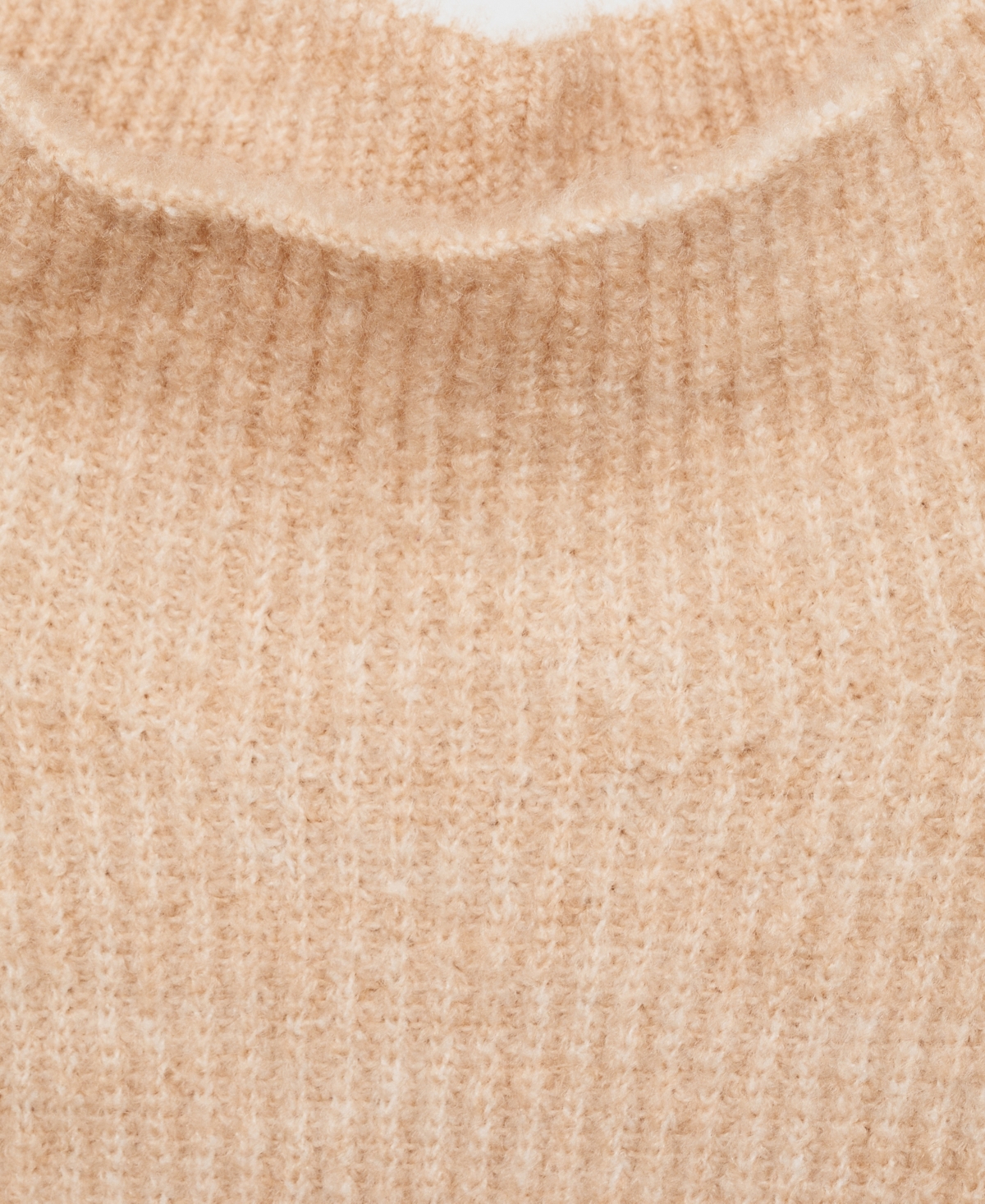 Mango Perkins-neck Striped Sweater Ecru In Ecru
