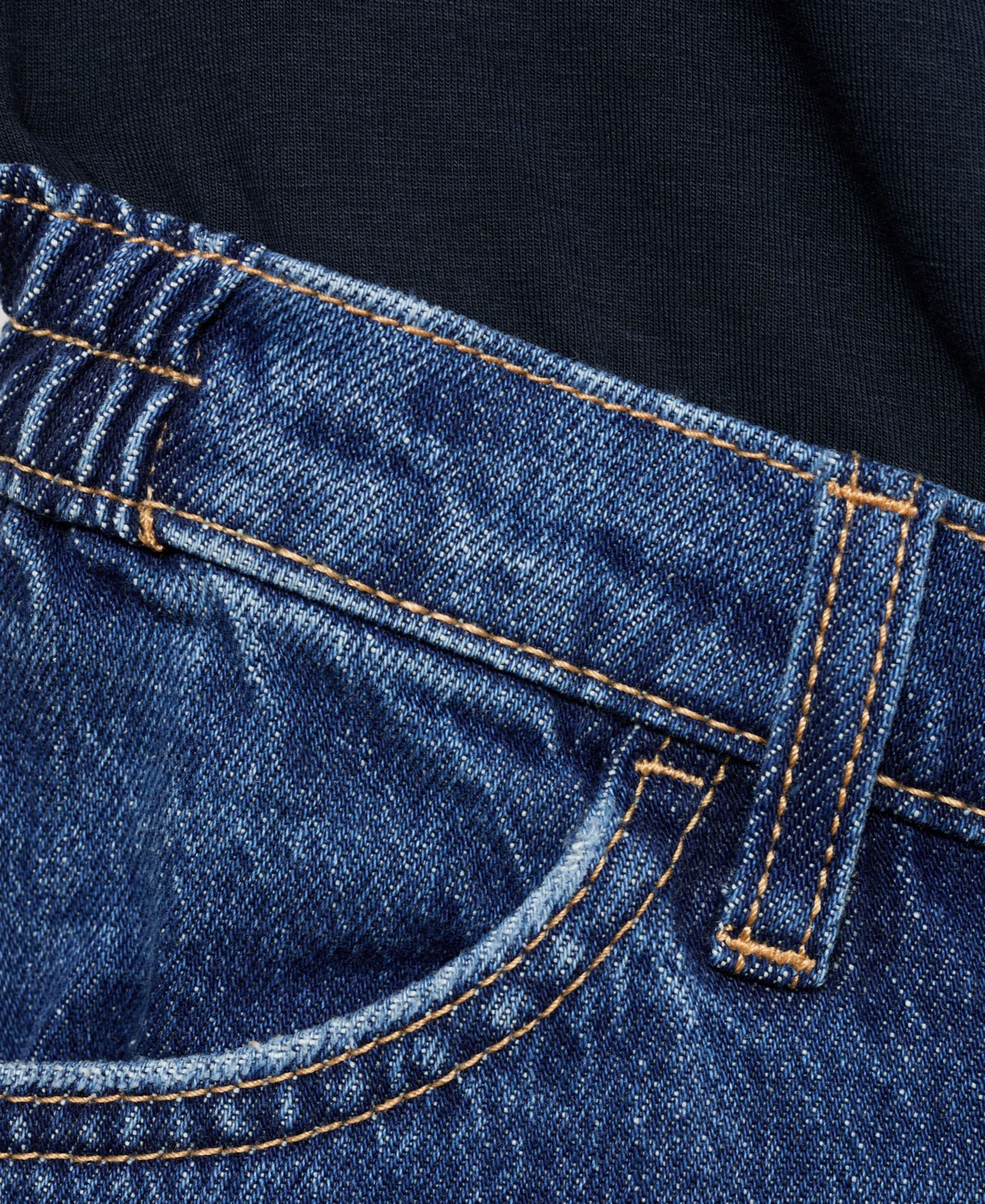 Женские джинсы MANGO Maternity Wide Leg, цвет: Средний синий — фото 3